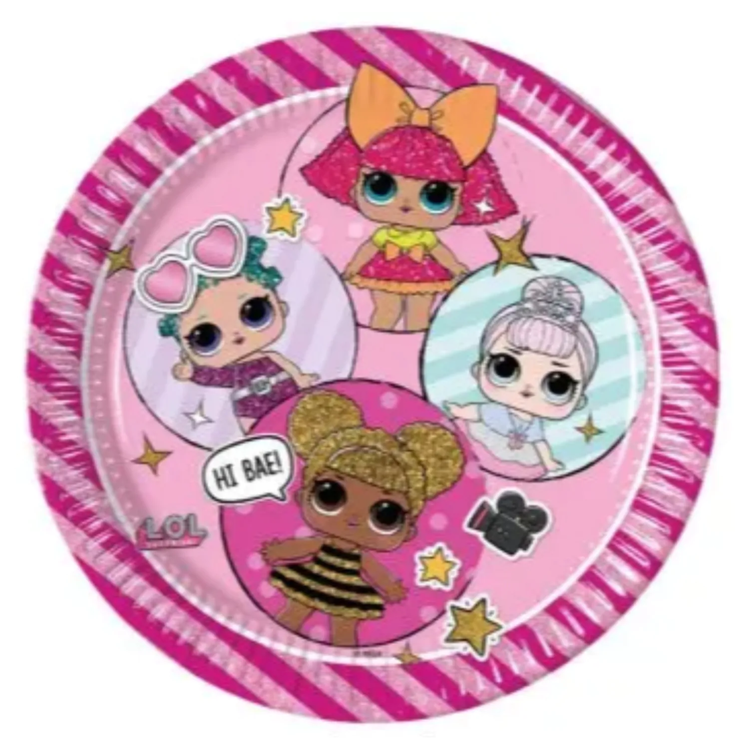 LOL Surprise Glitterati Paper Plates, Pack of 8, 23 cm, FSC product photo