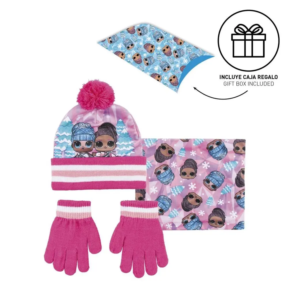 LOL Surprise Kids winter set snood hat gloves product photo