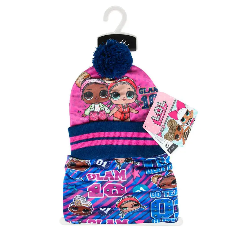 LOL Surprise Kids winter set snood hat gloves product photo
