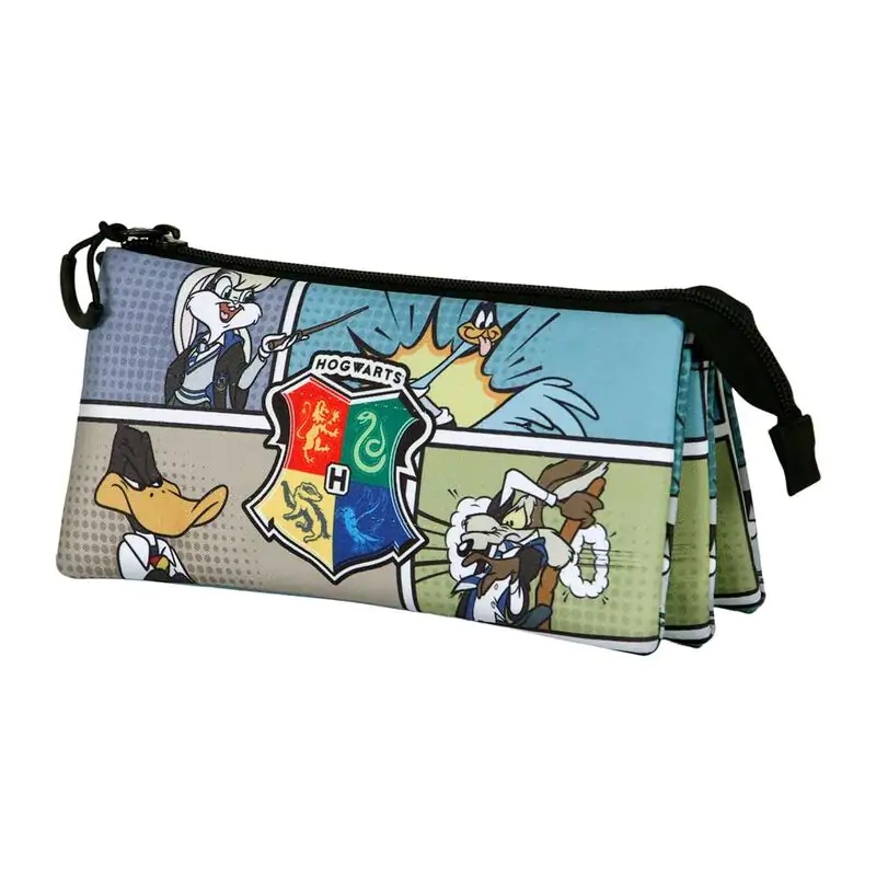 Looney Tunes Harry Potter 100th Anniversary triple pencil case product photo
