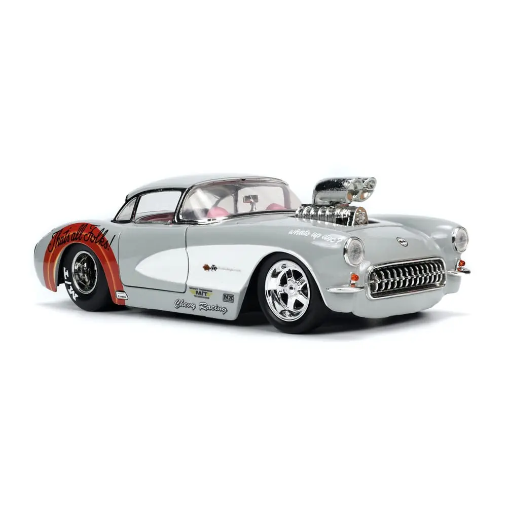 Looney Tunes Hollywood Rides Diecast Model 1/24 1957 Chevrolet Corvette with Bugs Bunny Figur product photo