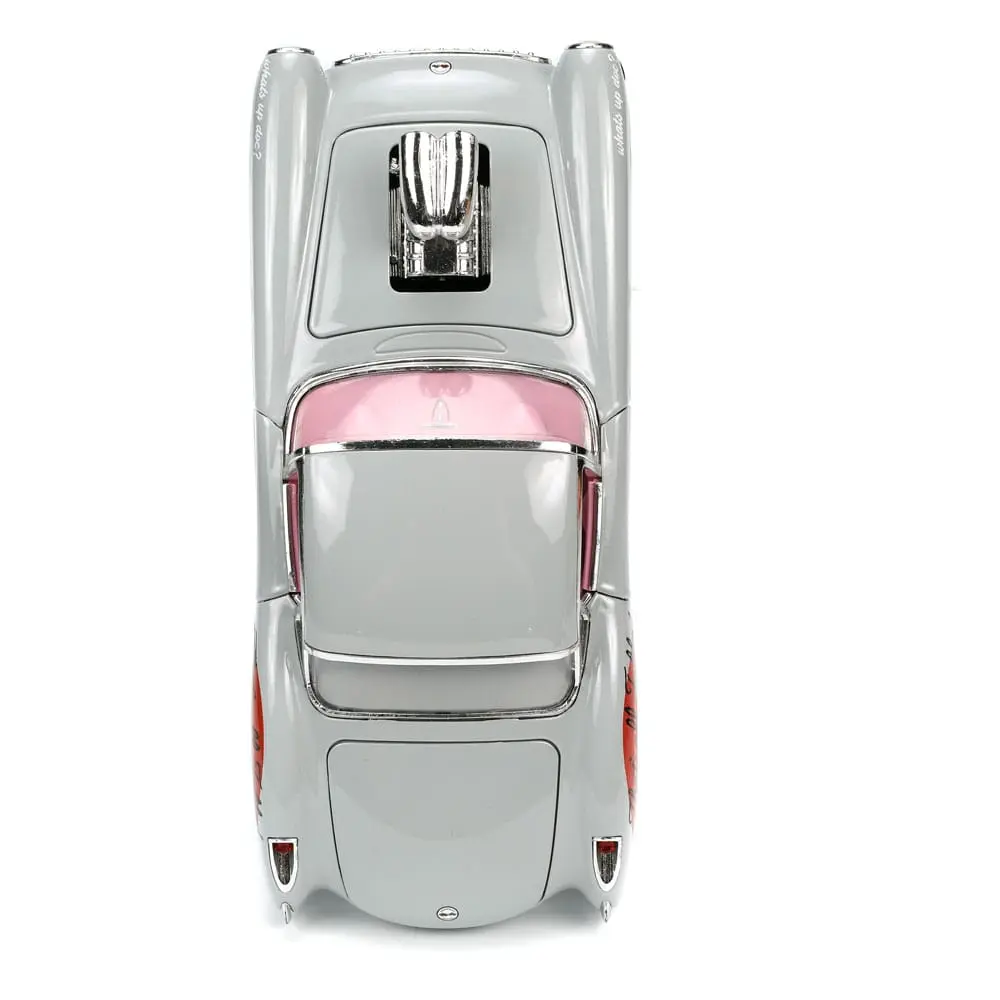 Looney Tunes Hollywood Rides Diecast Model 1/24 1957 Chevrolet Corvette with Bugs Bunny Figur product photo