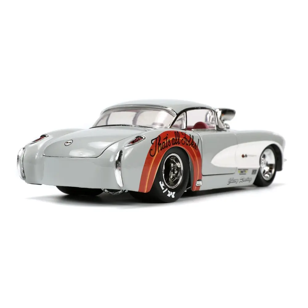 Looney Tunes Hollywood Rides Diecast Model 1/24 1957 Chevrolet Corvette with Bugs Bunny Figur product photo