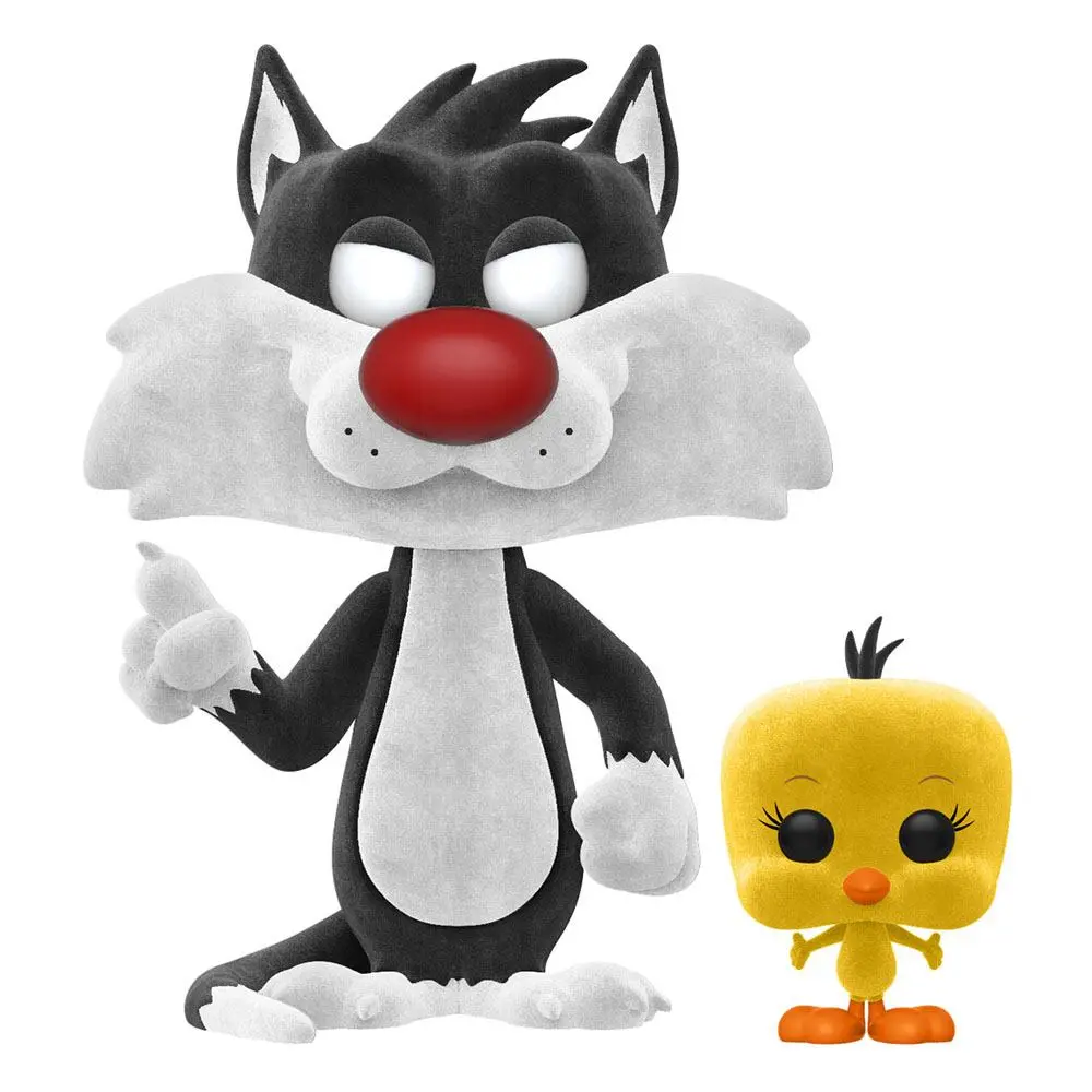 Looney Tunes POP! & Tee Box Sylvester & Tweety Flocked Exclusive figure & tee box termékfotó