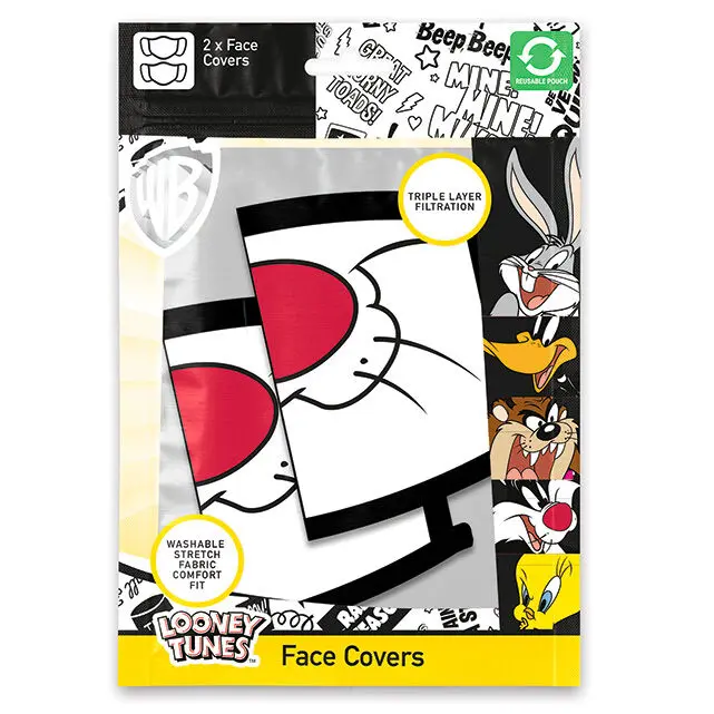 Looney Tunes Face Masks 2-Pack Sylvester product photo