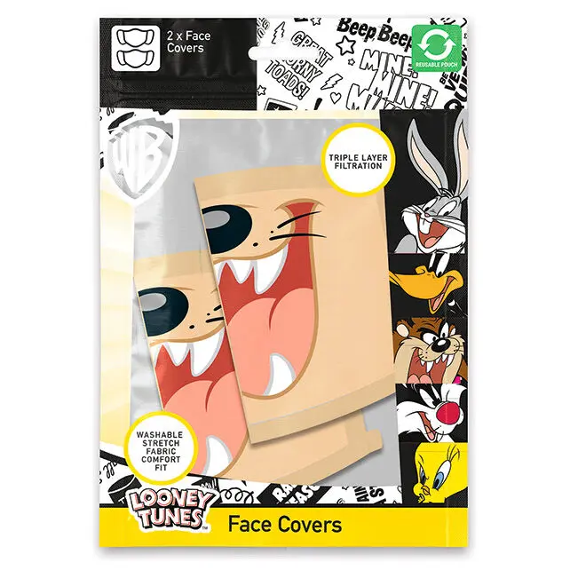 Looney Tunes Face Masks 2-Pack Taz product photo