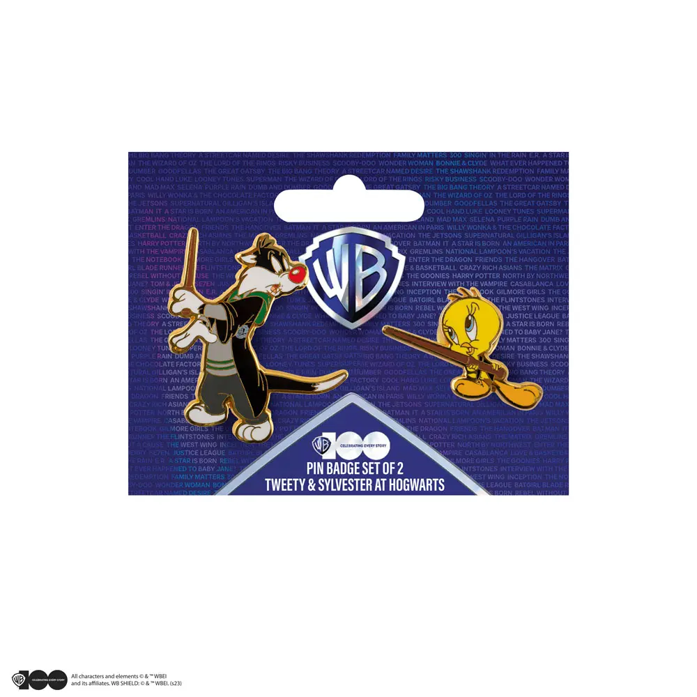 Looney Tunes Pin Badges 2-Pack Tweety &amp; Sylvester at Hogwarts product photo