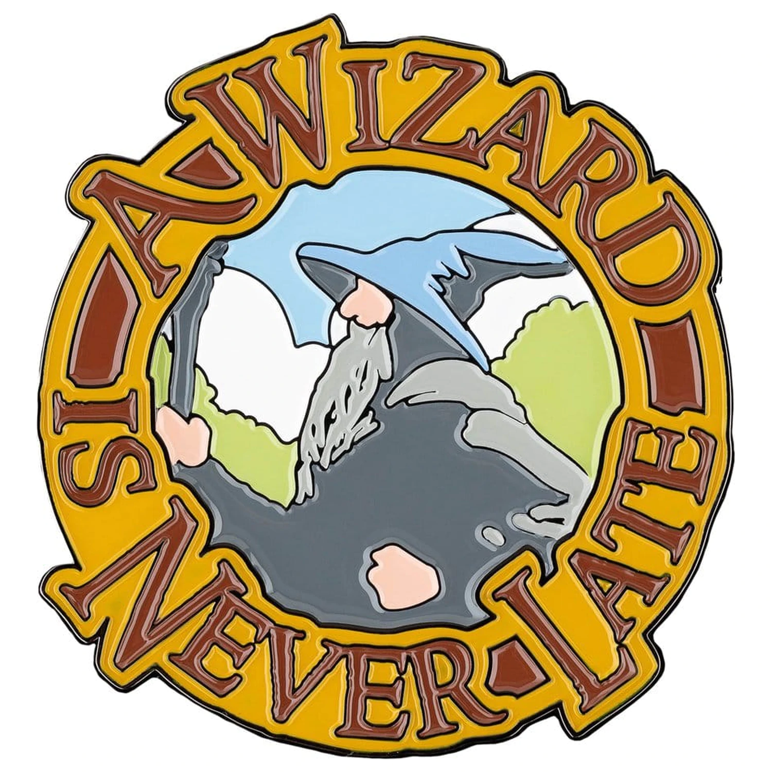 Lord of the Rings Magnet A Wizard Is Never Late (Enamel) 7 cm  product photo