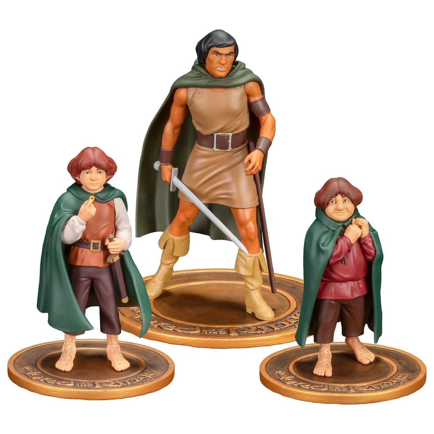 Lord of the Rings Animated Film PVC Figures 3-Pack Frodo, Aragorn, and Samwise product photo