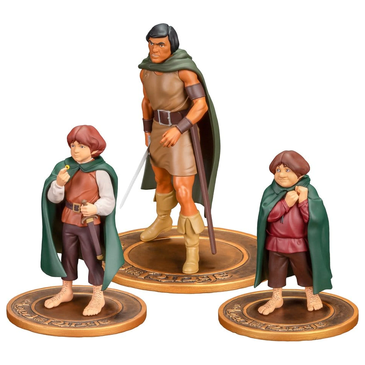 Lord of the Rings Animated Film PVC Figures 3-Pack Frodo, Aragorn, and Samwise product photo