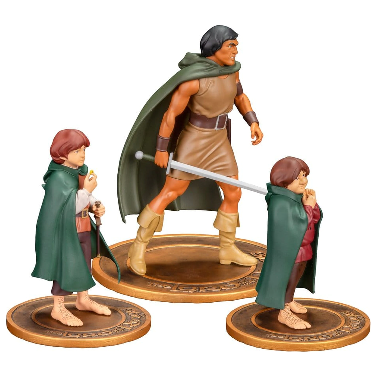 Lord of the Rings Animated Film PVC Figures 3-Pack Frodo, Aragorn, and Samwise product photo