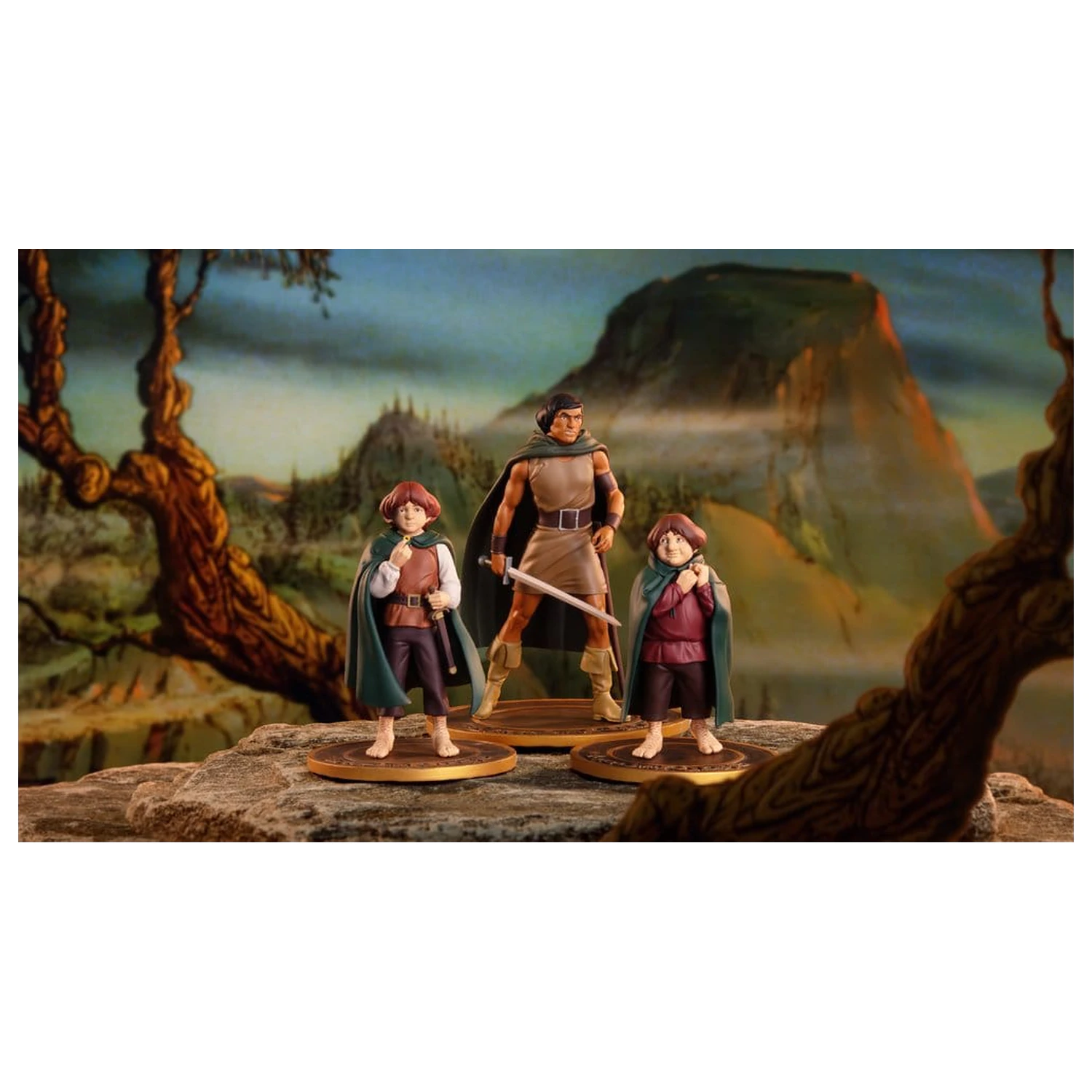 Lord of the Rings Animated Film PVC Figures 3-Pack Frodo, Aragorn, and Samwise product photo