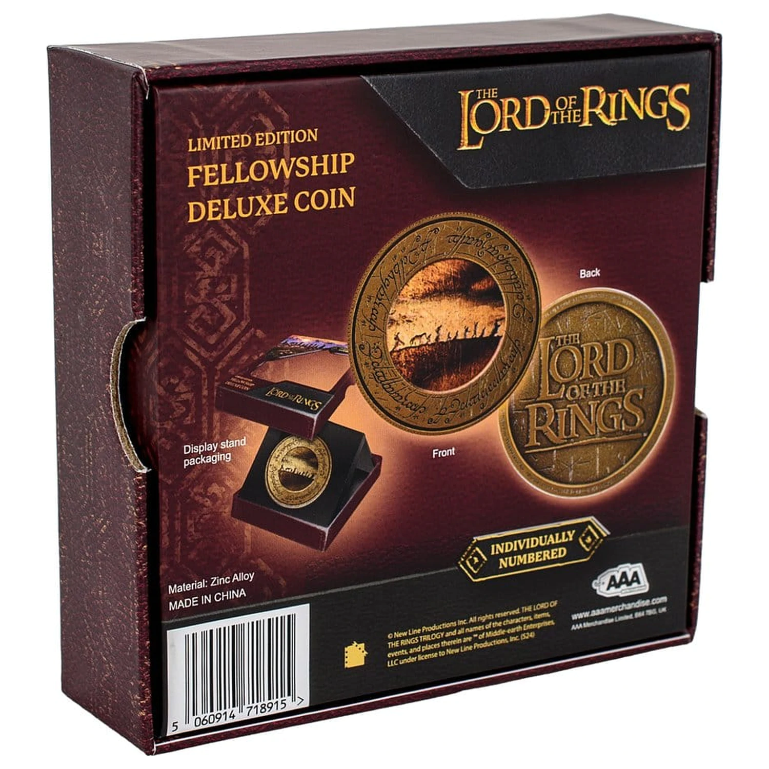 Lord of the Rings Coin with Display Stand The Fellowship product photo