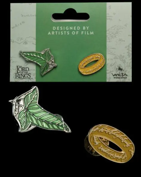 Lord of the Rings Collectors Pins 2-Pack Elfen Leaf & One Ring product photo