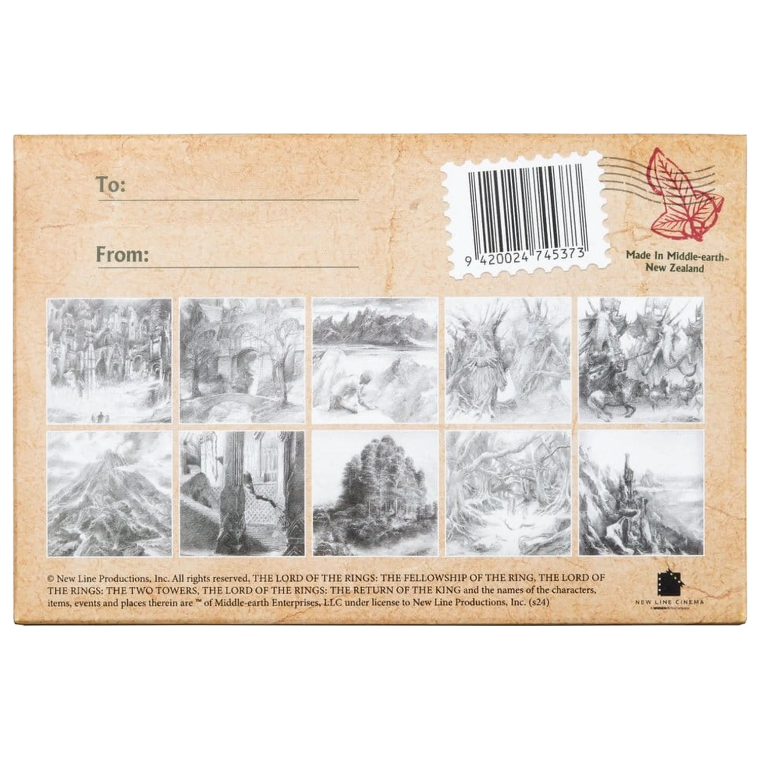 Lord of the Rings Postcards Set Concept Art by Alan Lee: The Lord of the Rings 15 x 12 cm  product photo