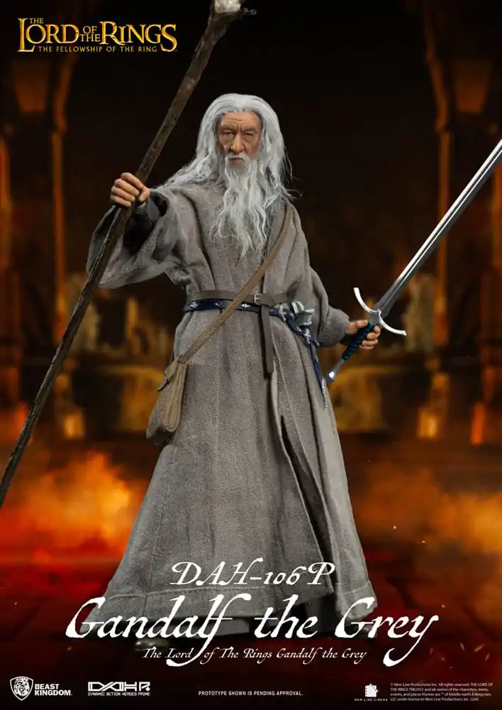 Lord of the Rings Dynamic 8ction Heroes Action Figure 1/9 Gandalf the Grey 21 cm termékfotó