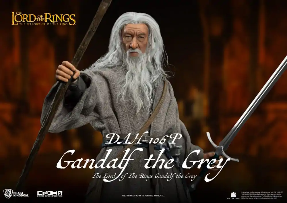 Lord of the Rings Dynamic 8ction Heroes Action Figure 1/9 Gandalf the Grey 21 cm termékfotó