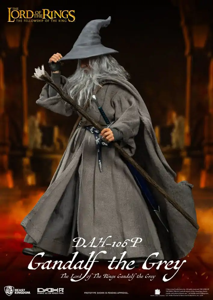 Lord of the Rings Dynamic 8ction Heroes Action Figure 1/9 Gandalf the Grey 21 cm termékfotó