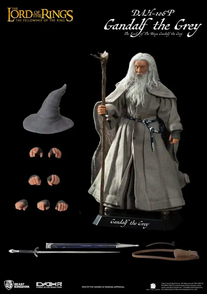 Lord of the Rings Dynamic 8ction Heroes Action Figure 1/9 Gandalf the Grey 21 cm termékfotó