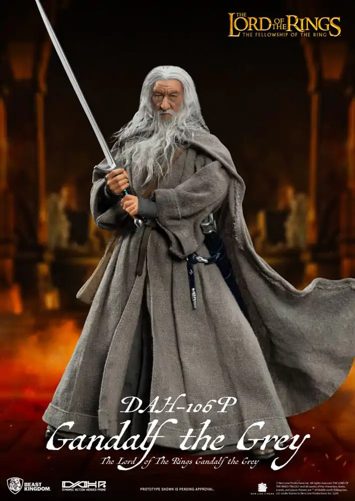 Lord of the Rings Dynamic 8ction Heroes Action Figure 1/9 Gandalf the Grey 21 cm termékfotó