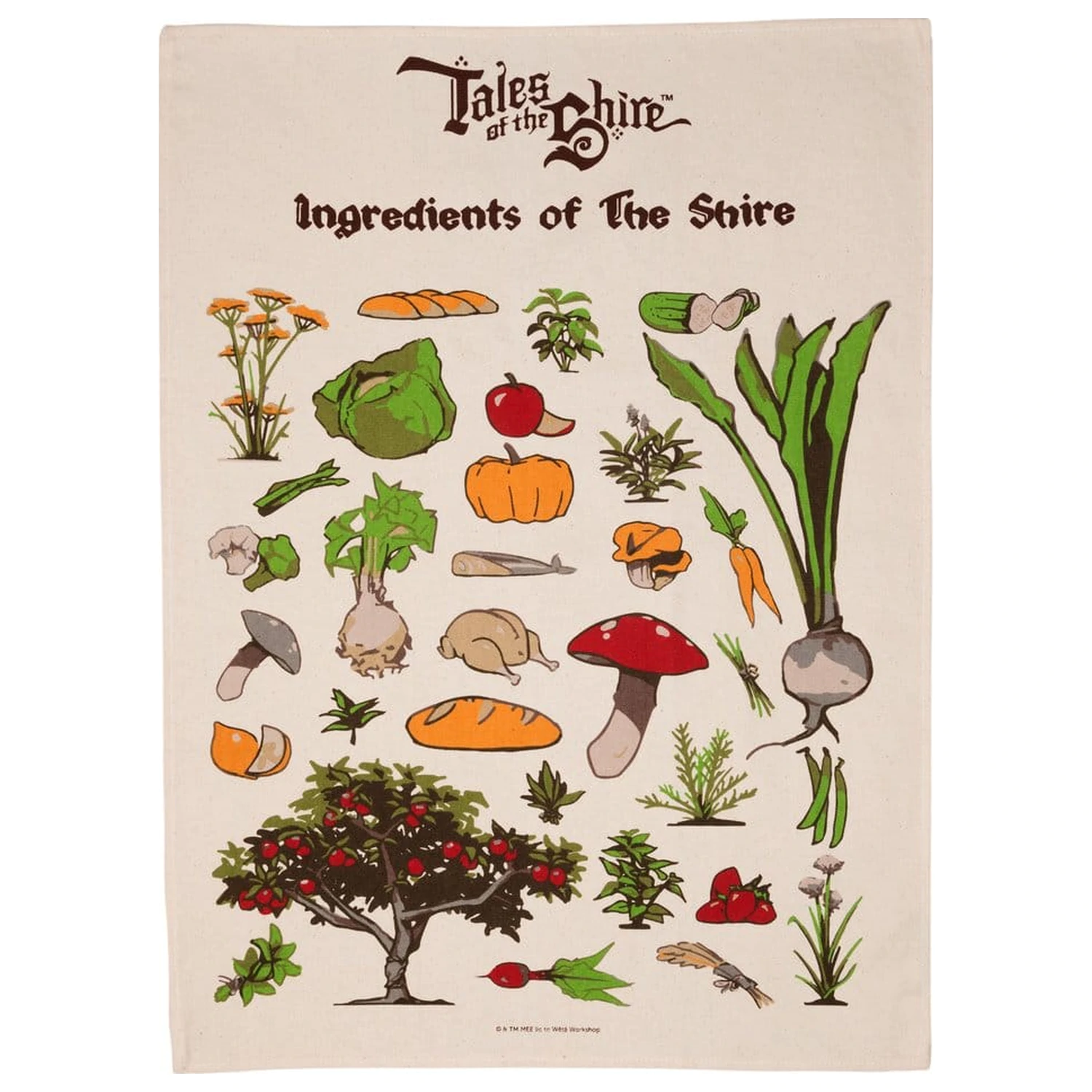 Lord of the Rings Tea Towel Ingredients of The Shire (Tales of the Shire (2025)) 69 cm  product photo