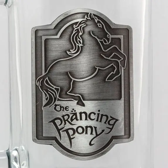 Lord of the Rings Prancing Pony glass stein product photo
