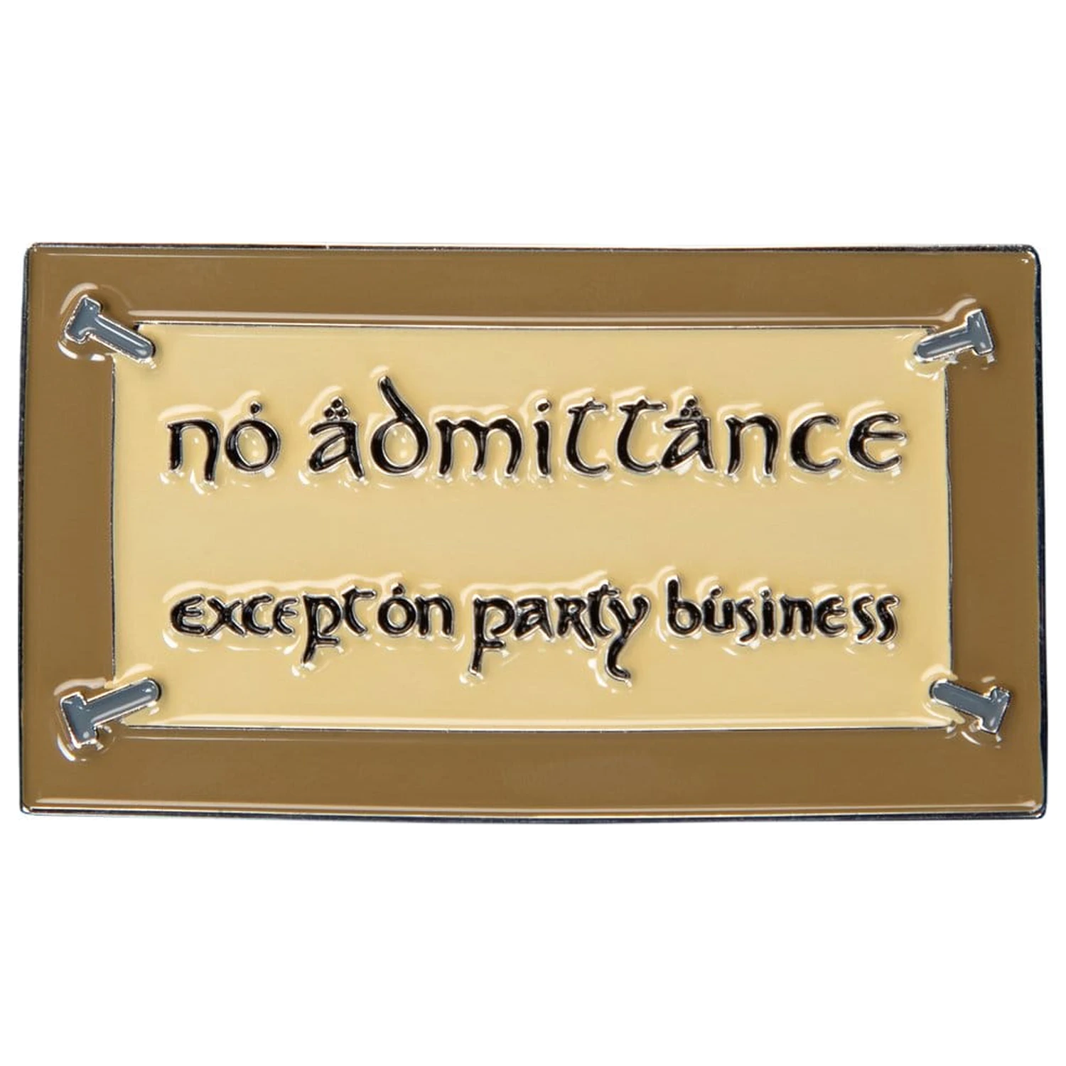 Lord of the Rings Magnet No Admittance (Enamel) 7 cm  product photo