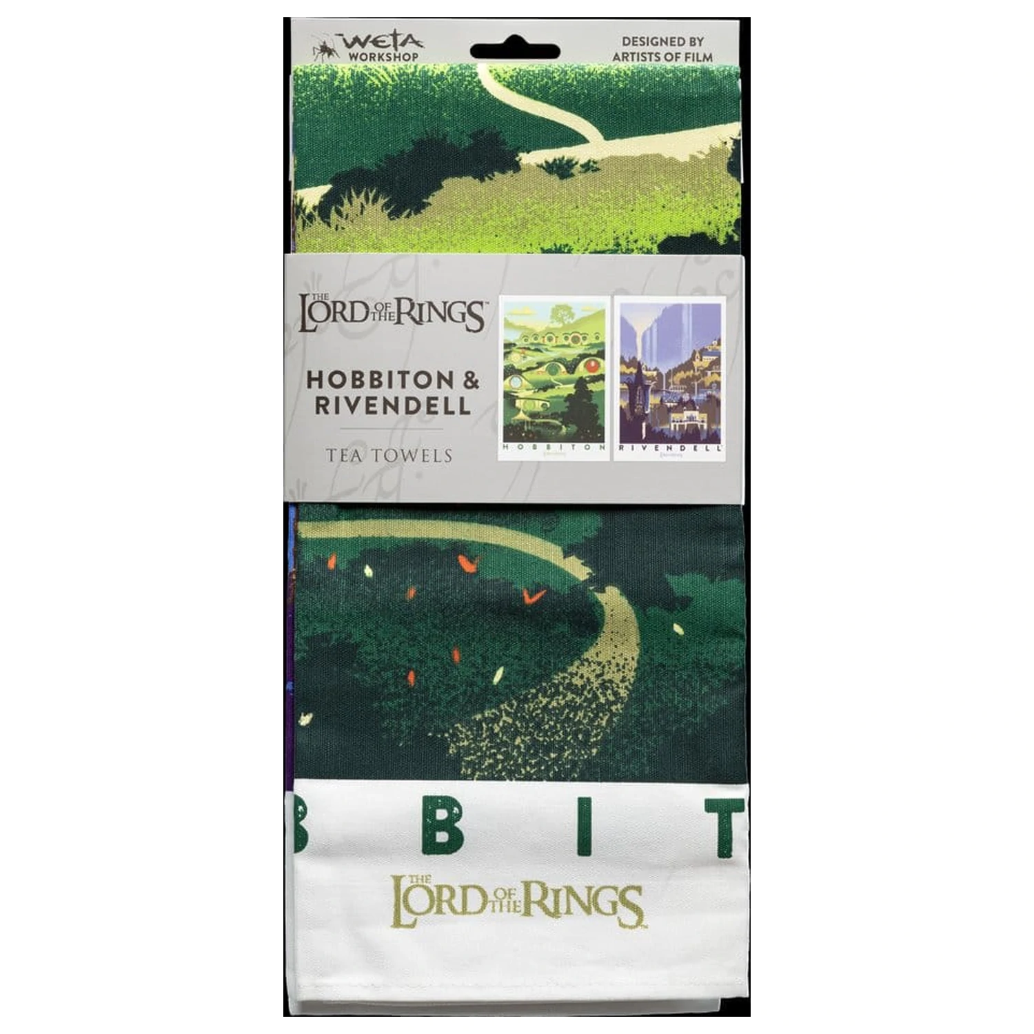Lord of the Rings Tea Towel 2-Pack Rivendell & Hobbiton 70 cm  product photo