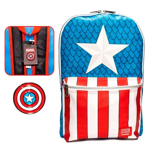 Loungefly Marvel Captain America backpack with pin 45cm termékfotó