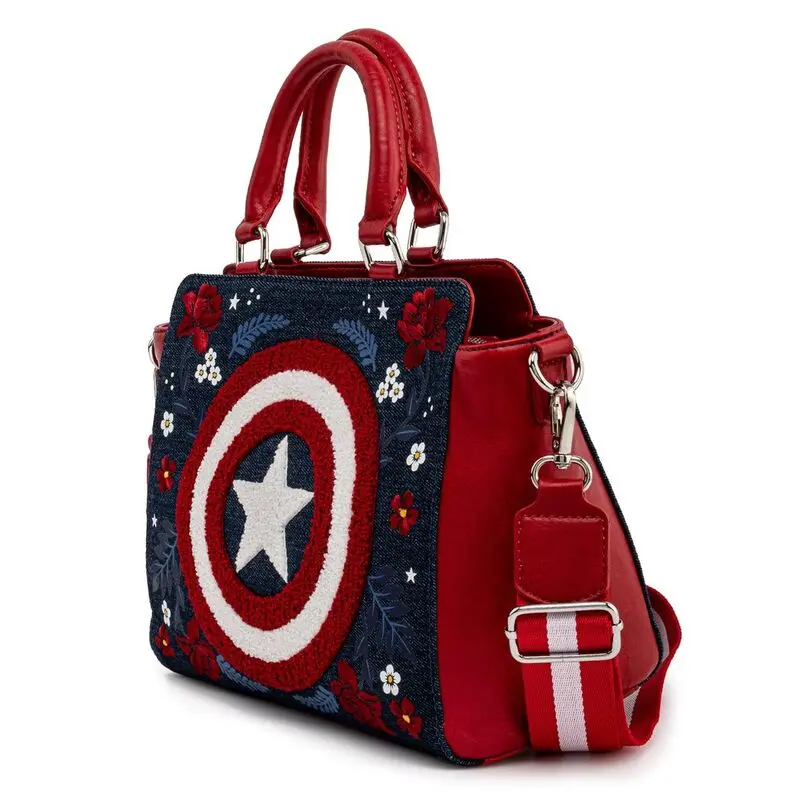 Marvel by Loungefly Crossbody Captain America 80th Anniversary Floral Shield product photo
