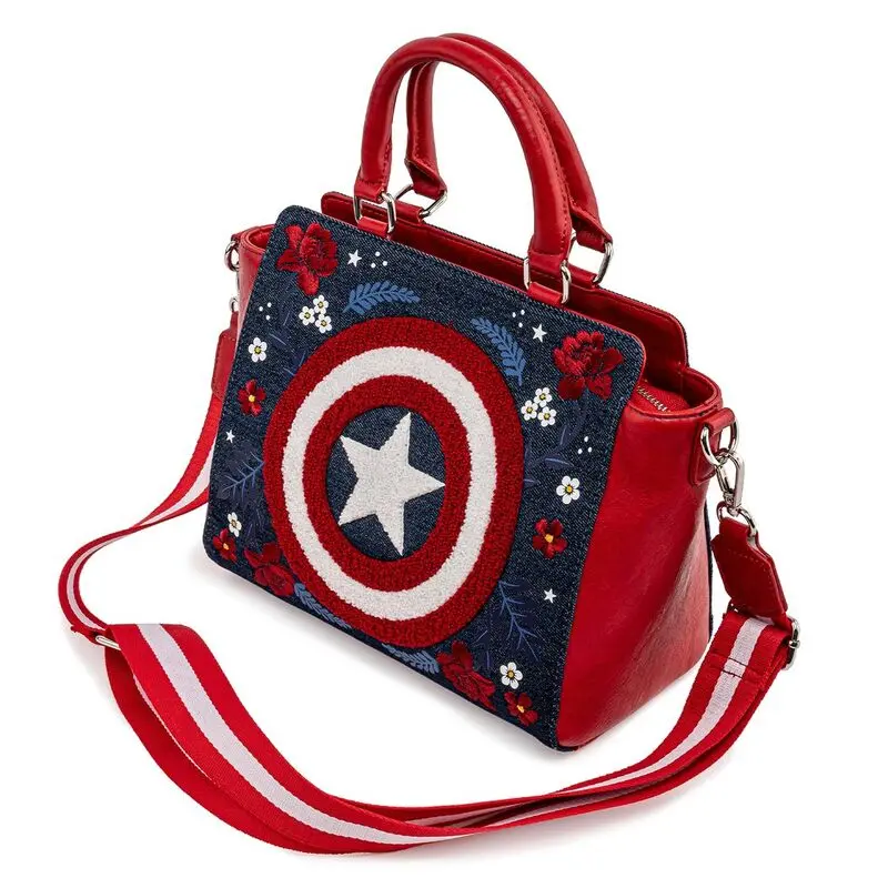 Marvel by Loungefly Crossbody Captain America 80th Anniversary Floral Shield product photo