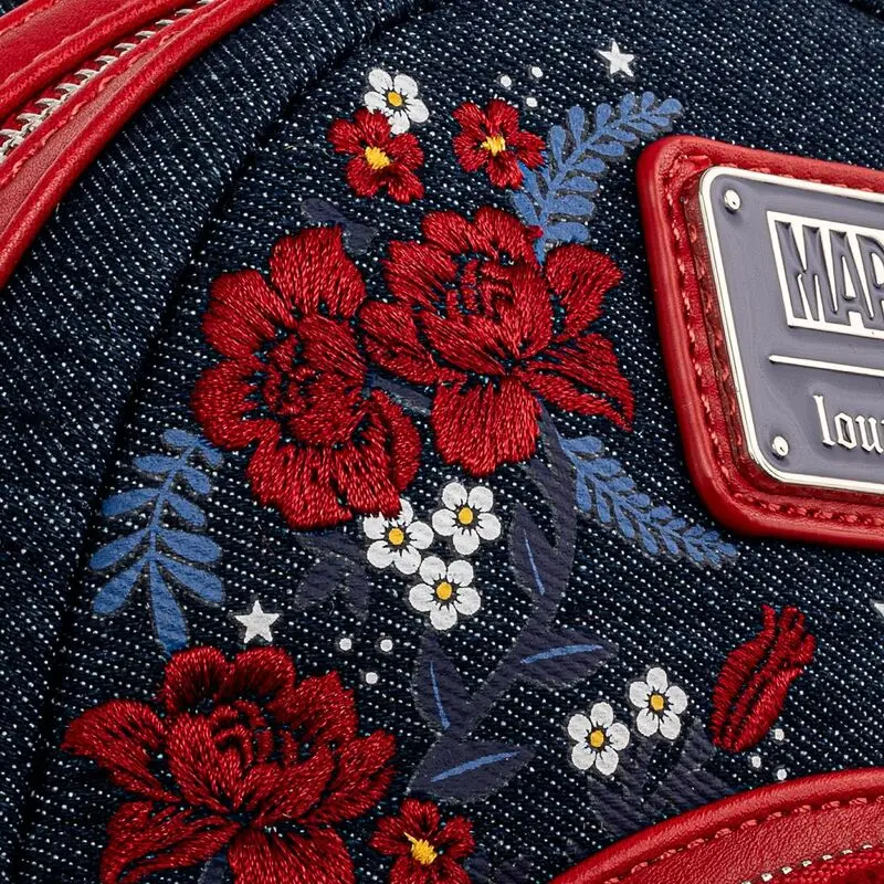 Marvel by Loungefly Backpack Captain America 80th Anniversary Floral Shield product photo