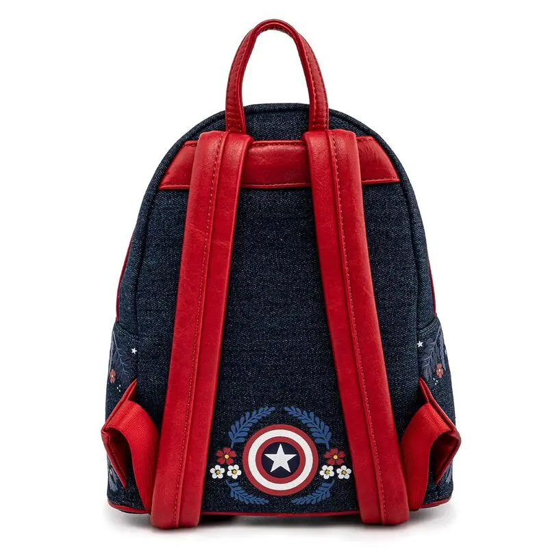 Marvel by Loungefly Backpack Captain America 80th Anniversary Floral Shield product photo