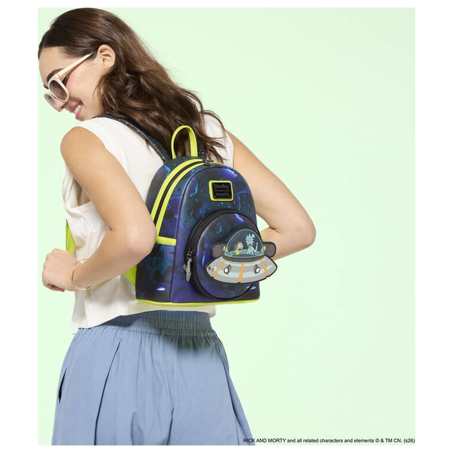 Loungefly Cartoon Network Rick and Morty Space Cruiser Loungefly backpack 26cm product photo