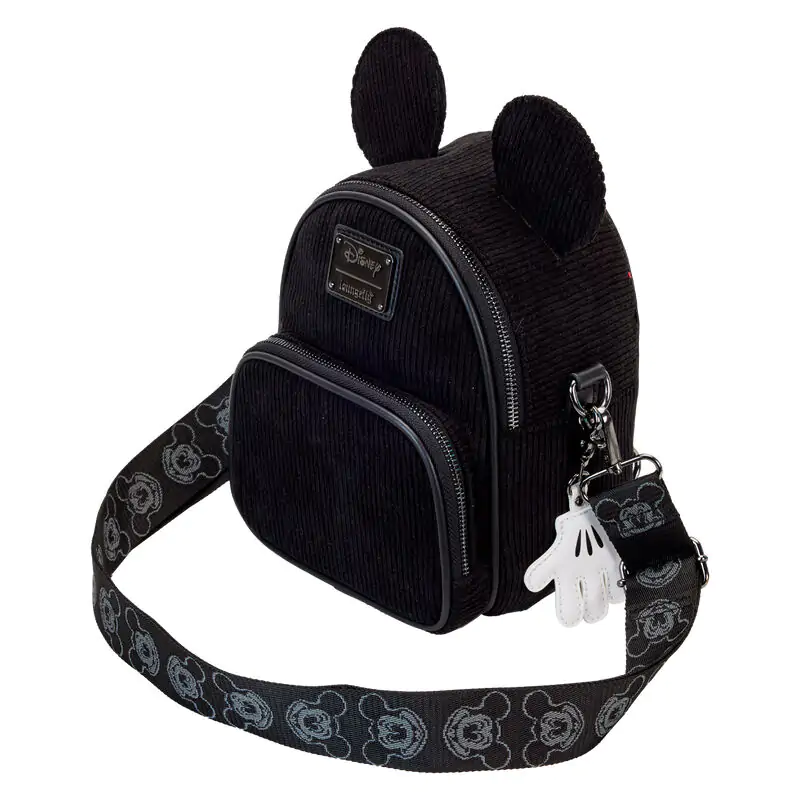Loungefly Disney 100 Mickey Mouse Classic convertible mini backpack &amp; crossbody bag 20cm product photo