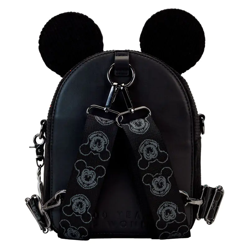 Loungefly Disney 100 Mickey Mouse Classic convertible mini backpack &amp; crossbody bag 20cm product photo