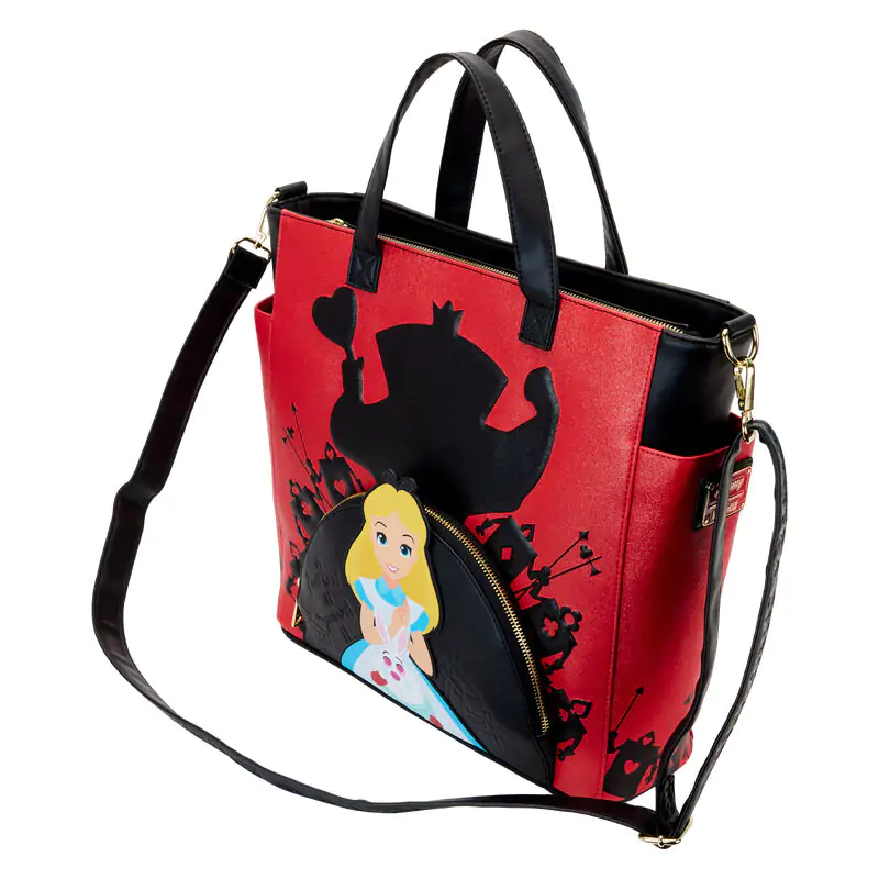 Loungefly Disney Alice In Wonderland Villains convertible tote bag product photo
