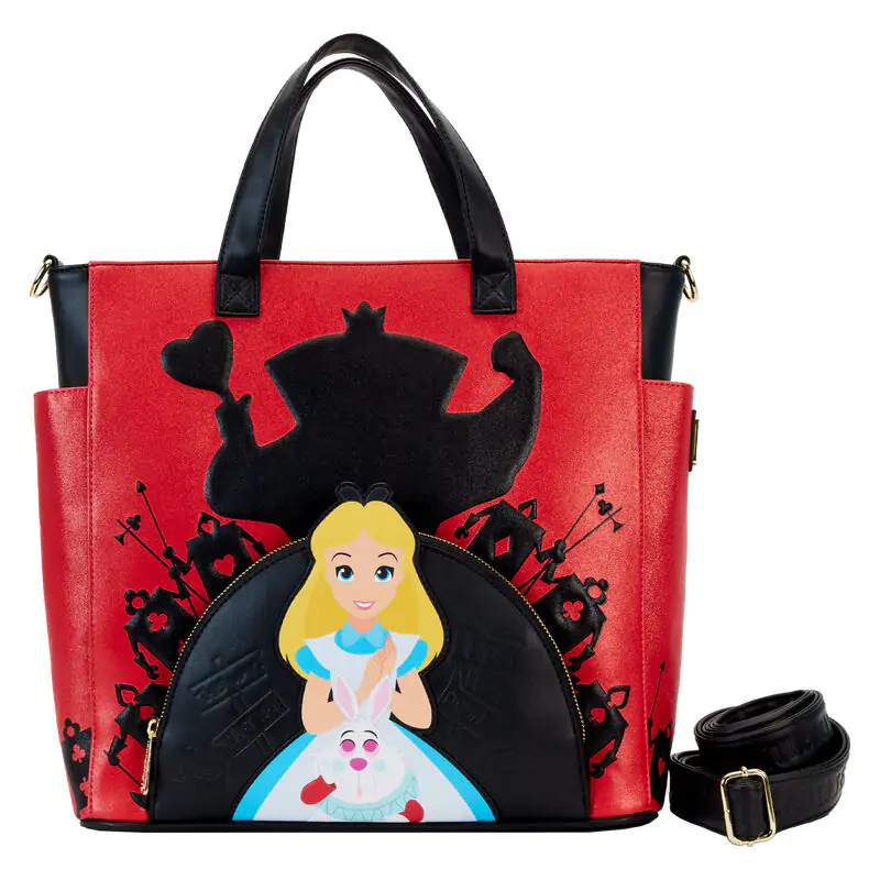 Loungefly Disney Alice In Wonderland Villains convertible tote bag product photo