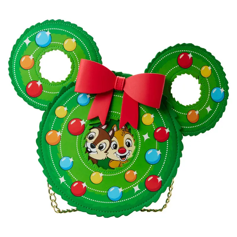 Loungefly Disney Chip and Dale Christmas crossbody bag product photo