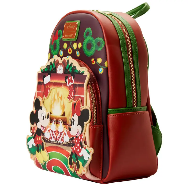 Disney by Loungefly Backpack Mickey &amp; Minnie Hot Cocoa Fireplace Light Up product photo