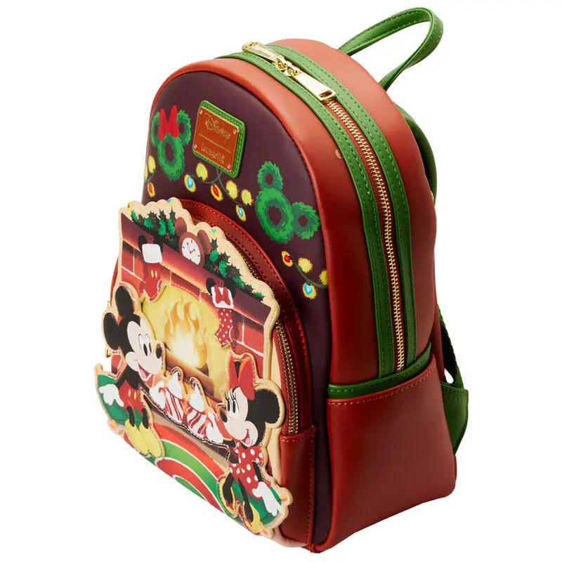 Disney by Loungefly Backpack Mickey &amp; Minnie Hot Cocoa Fireplace Light Up product photo