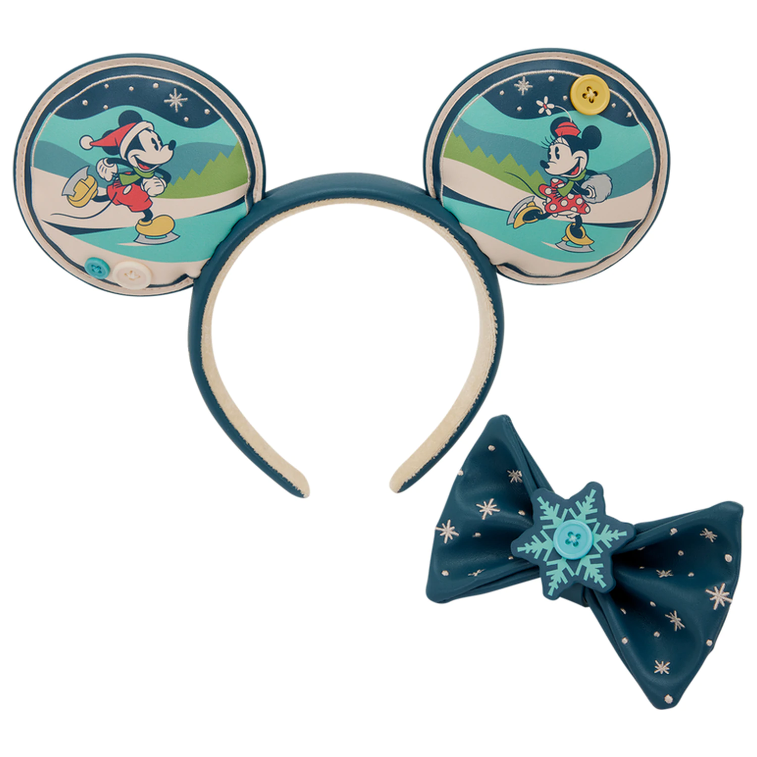 Loungefly Disney Mickey & Minnie Holiday headband product photo