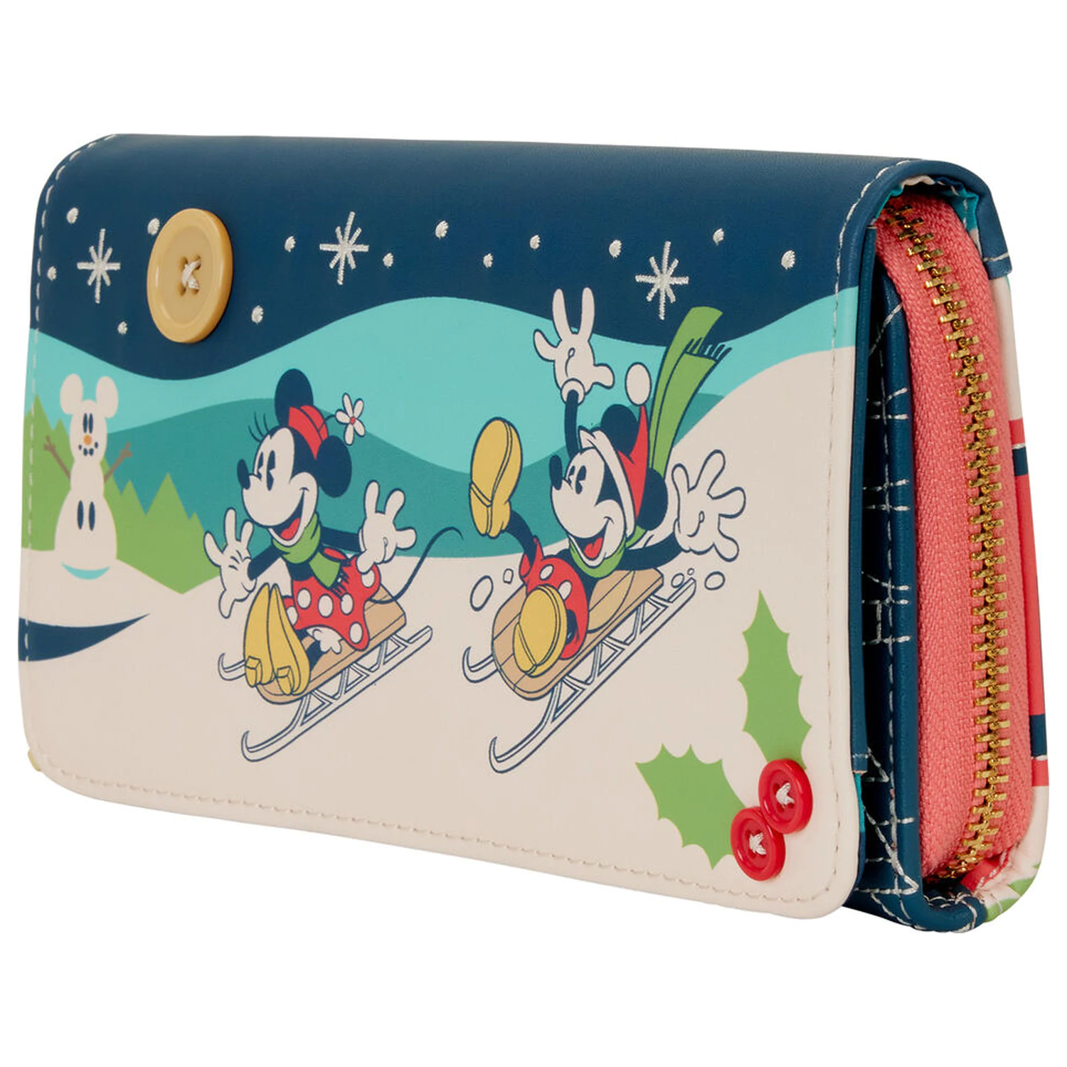 Loungefly Disney Mickey & Minnie Holiday wallet product photo