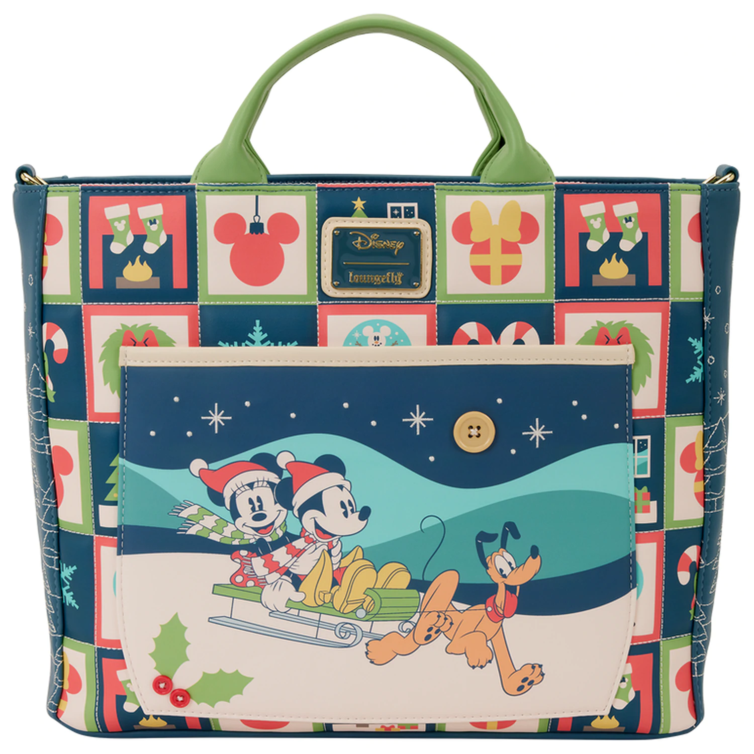Loungefly Disney Mickey & Minnie Holiday bag  product photo