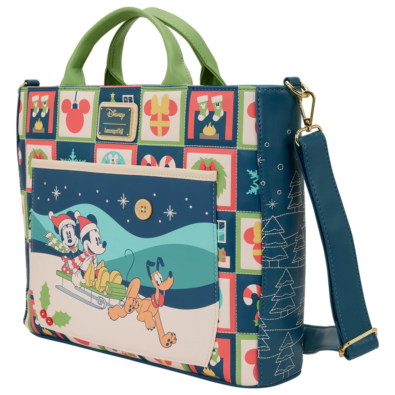 Loungefly Disney Mickey & Minnie Holiday bag  product photo