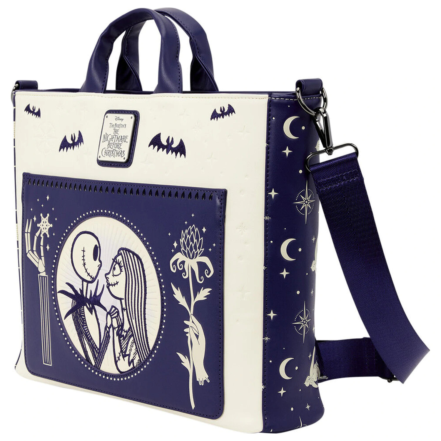 Loungefly Disney Nightmare Before Christmas Jack Skellington & Sally Night Backpack bag product photo