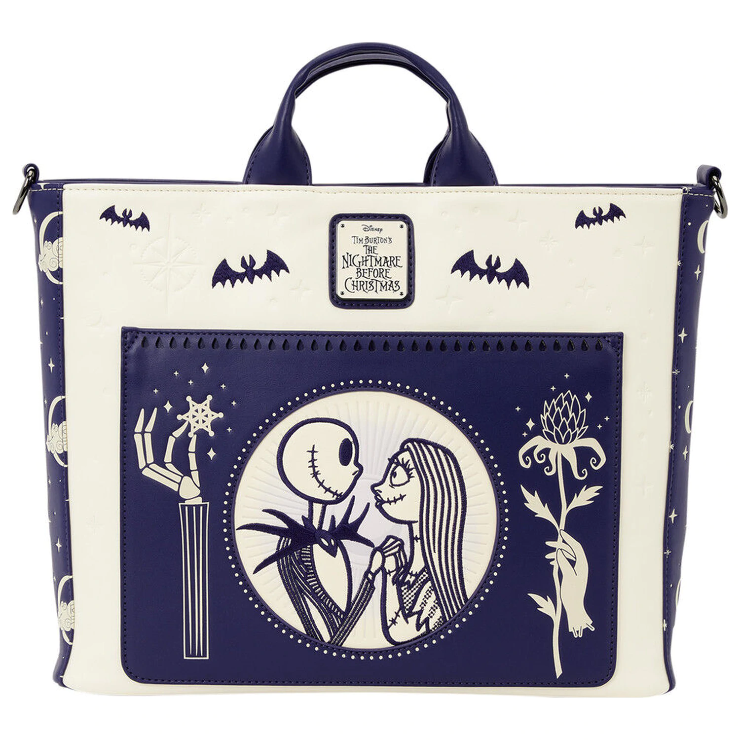 Loungefly Disney Nightmare Before Christmas Jack Skellington & Sally Night Backpack bag product photo
