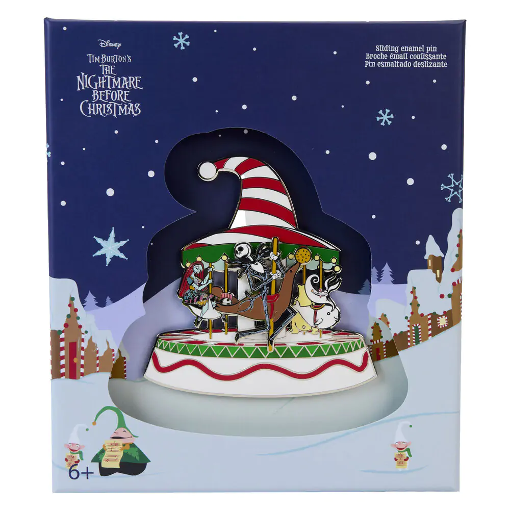 Loungefly Disney Nightmare Before Christmas Town Carousel enamel pin termékfotó