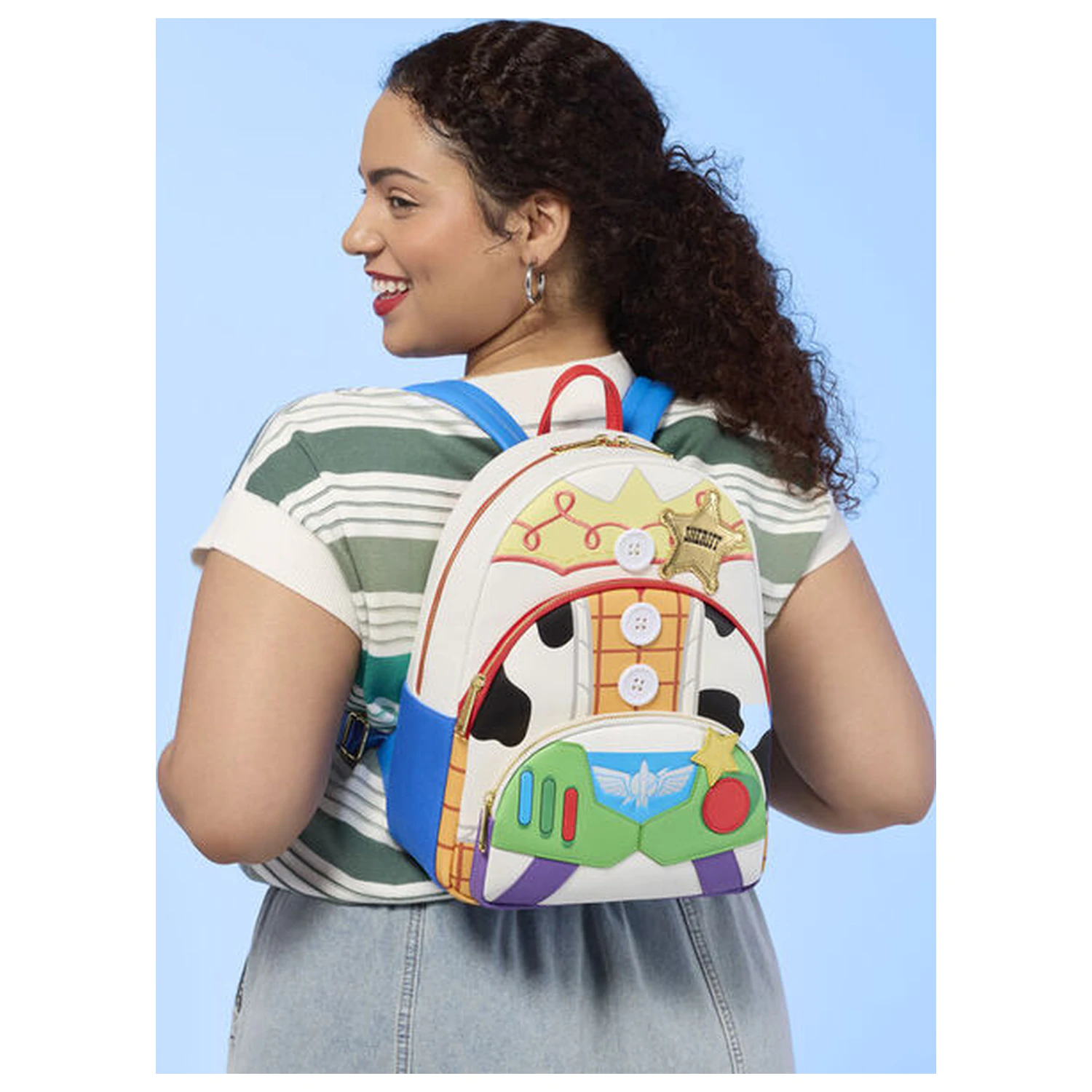 Loungefly Disney Pixar Toy Story 5 Jessie, Woody & Buzz Lightyear backpack 31cm product photo