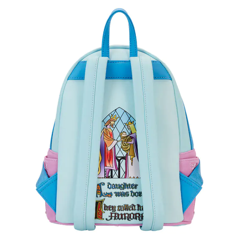 Loungefly Disney Sleeping Beauty Castle Three Good Fairies Stained Glass backpack 26cm termékfotó